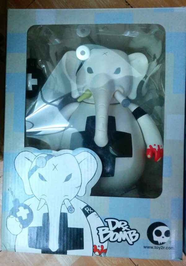 Toy2R Frank Kozik Dr. Bomb BlackCross Smorkin White Ver 10  Vinyl Figure Online Sale