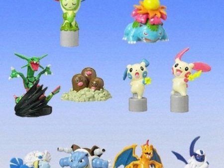 Bandai Pokemon Pocket Monsters Gashapon わざコレ Collection 01 10 Pencil Topper Figure Set Hot on Sale