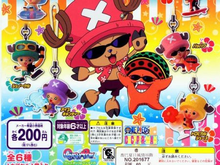 Bandai One Piece Chopper Man Gashapon Summer Festival 6 Mascot Strap Figure Set Supply