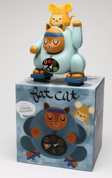 Amanda Visell 2009 Zakkamono Miao & Mousubi Fat Cat Edition 8  Vinyl Figure on Sale