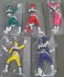 Bandai 1998 Power Rangers Lost Galaxy Gingaman Gashapon 5 Trading Figure Set For Discount