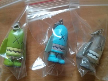 Medicom Toy 2011 Original Fake Kaws Blitz Keychain Green Blue Monochrome 3 2.5  Figure Set Online