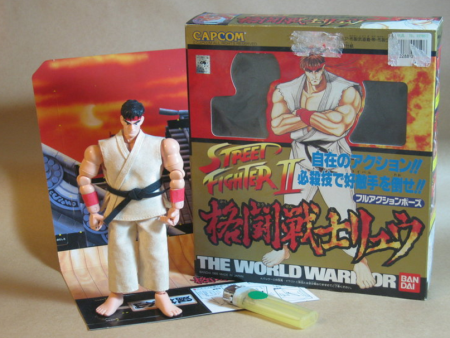 Bandai 1993 Capcom Street Fighter II The World Warrior Ryu 7  Action Figure Set Used Discount