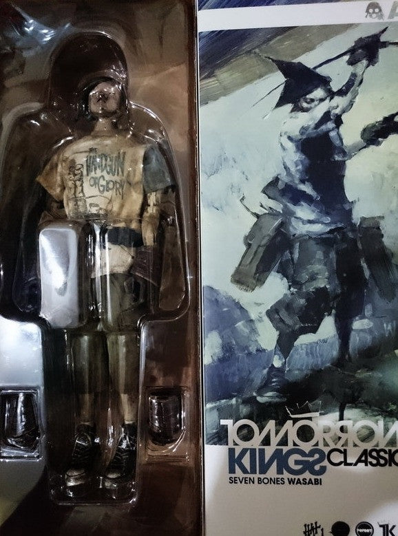 ThreeA 3A Toys 2011 Ashley Wood Tomorrow King Classics Seven Bone Wasabi 12  Vinyl Figure Cheap