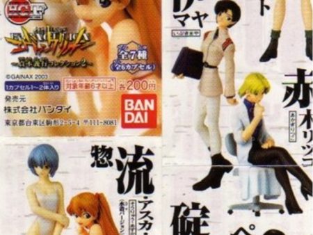 Bandai Neon Genesis Evangelion EVA Gashapon Sadamoto Yoshiyuki Collection Part 2 7 Trading Figure Set Discount