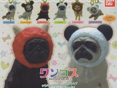 Bandai Anicolla Series Gashapon Wancos Dog s Mascot Strap 5 Collection Figure set Online now