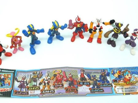 Bandai 2001 Mega Man Battle Network Rockman EXE Gashapon Full Color 8 Collection Figure Set Fashion