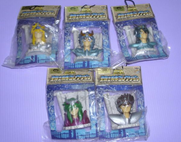 Banpresto Saint Seiya Pegasus Dragon Phoenix Andromeda Cygnus 5 Mini Bust Trading Figure Set Sale