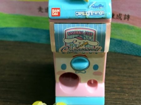 Bandai Sanrio Cinnamoroll Gashapon Mini Vending Machine Baseball Club Ver Collection Figure Used For Cheap