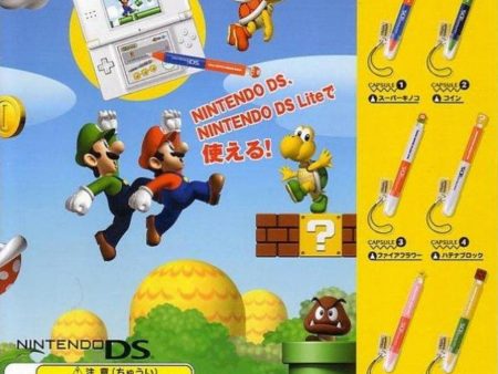 Yujin Super Mario Bros. Gashapon Nintendo DS 6 Character Stylus Touch Pen Set Cheap