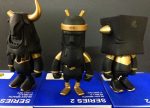 Hands in Factory 2014 UpTeMPO RocKOON Running Baby Horns Series 2 Day Off Wraith Wil.P Black Gold ver 3 7  Vinyl Figure Set Fashion