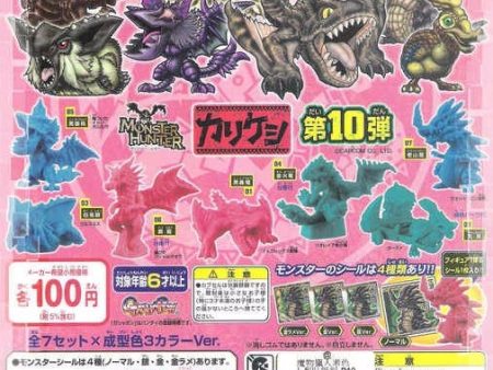 Bandai Monster Hunter Gashapon Mini Figure w  Sticker Part 10 7 Figure Set Fashion