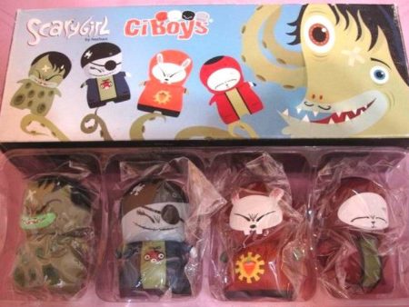 Red Magic 2004 CIBoys Nathan Jurevicius Scarygirl 2  Vinyl Figure Set Online Hot Sale