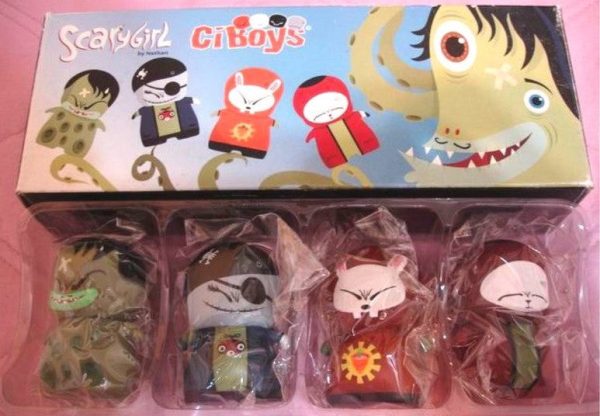 Red Magic 2004 CIBoys Nathan Jurevicius Scarygirl 2  Vinyl Figure Set Online Hot Sale