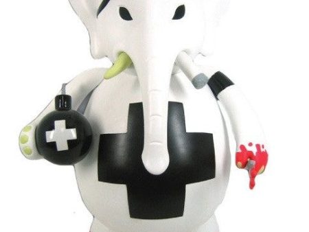 Toy2R Frank Kozik Dr. Bomb BlackCross Smorkin White Ver 10  Vinyl Figure Online Sale