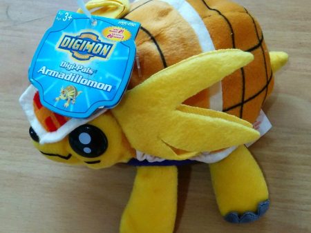 Bandai 1997 Digimon Digital Monster Armadillomon 5  Plush Doll Figure Supply