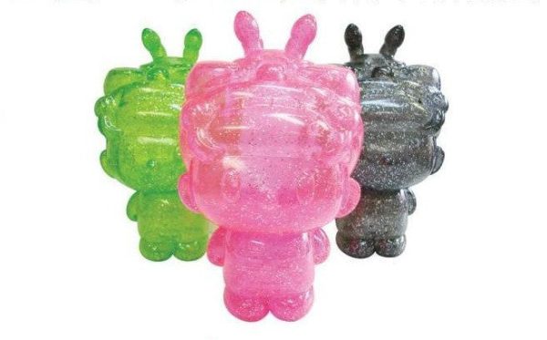 Secret Base 2009 Convex Skullbeetan Clear Green Pink Black Ver 5  3 Vinyl Figure Set Supply