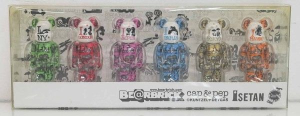 Medicom Toy Be@rbrick 100% Isetan Around World Caperino & Peperone 6 Figure Set Hot on Sale