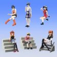 Bandai Neon Genesis Evangelion EVA Gashapon Sadamoto Yoshiyuki Collection Part 4 6 Trading Figure Set For Sale