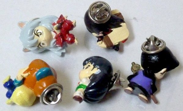 Bandai Inuyasha Gashapon Pin 5 Mini Trading Figure Set For Cheap