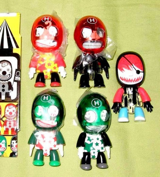 Toy2R Jaime Hayon Qee Key Chain Collection Onion Mon Cirque 2.5  5 Figure Set For Cheap