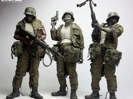 ThreeA 3A Toys 2012 Ashley Wood Adventure Kartel Zomb Private Corporal Sergeant 6  Vinyl Figure Set Online Hot Sale