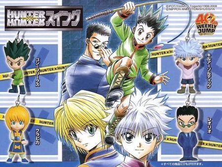 Bandai Hunter x Hunter Gashapon 40th Weekly Jump 4 Swing Mascot Strap Figure Set For Cheap