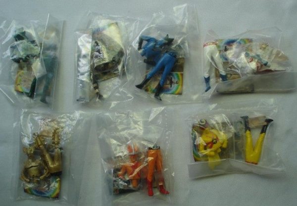 Bandai 1999 Warrior Of Love Rainbowman Gashapon 7 Trading Figure Set Supply