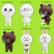 App Line Friends Character Brown Cony Moon Big Head 6 Figure Pen Set Online now