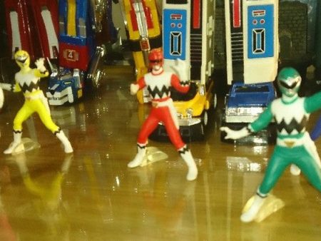 Bandai 1998 Power Rangers Lost Galaxy Gingaman Gashapon 5 Trading Figure Set Used Hot on Sale