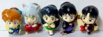 Bandai Inuyasha Gashapon Pin 5 Mini Trading Figure Set For Cheap