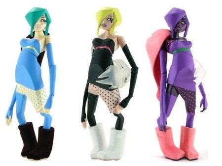 Bonustoyz 2009 Ajee Skullskin England Black France Blue Italy Purple 3 11  Vinyl Figure Set Online Sale