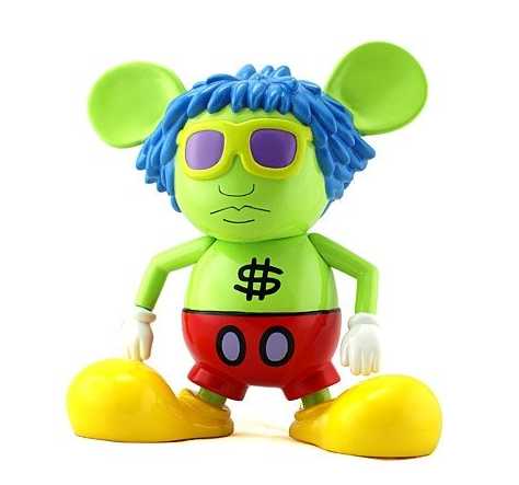 360 Toy Group 2006 Keith Haring Andy Mouse Green Ver 6  Vinyl Figure For Sale