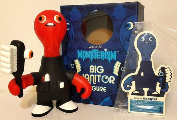 Playbeast Pete Fowler 2002 World of Monsterism Big Janitor Red Ver 9  Vinyl Figure Cheap