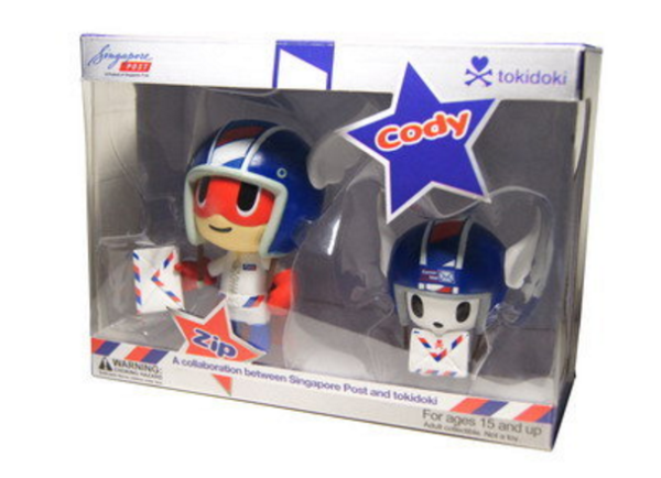 2011 Simone Legno Tokidoki x Singpost Zip & Cody 4.5  Vinyl Figure Hot on Sale