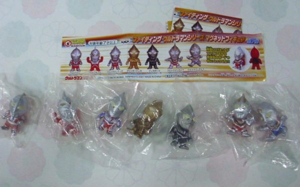 Bandai Ultraman Gashapon 7 Mini Magnet Figure Set For Cheap