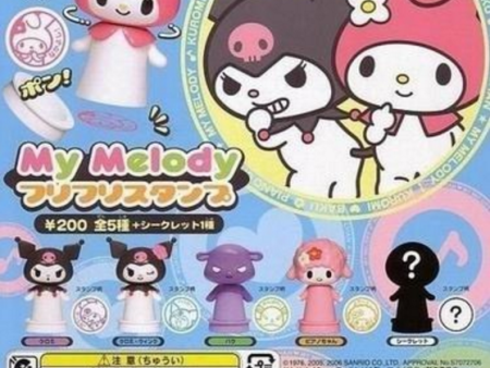 Yujin Sanrio My Melody Gashapon 5 Mini Stamp Trading Collection Figure Set For Discount