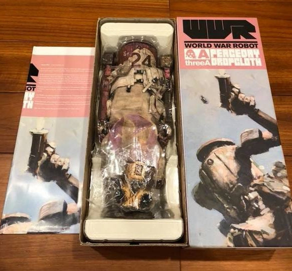 ThreeA 3A Toys 2009 Ashley Wood WWR Peaceday Dropcloth Ver 12  Vinyl Figure Used Sale