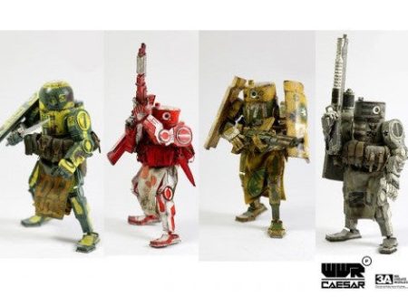 ThreeA 3A Toys Ashley Wood Retail Caesar Aus Republic BcEll Deimos II USMC 4 17  Vinyl Figure Set Online now