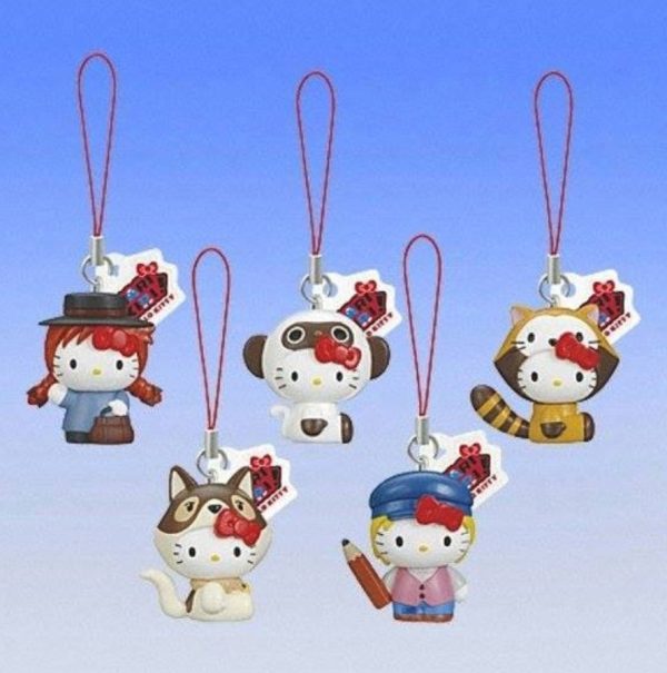 Bandai Sanrio Gashapon Narikiri Hello Kitty Collection Part 5 5 Cosplay Mascot Swing Strap Figure Set on Sale