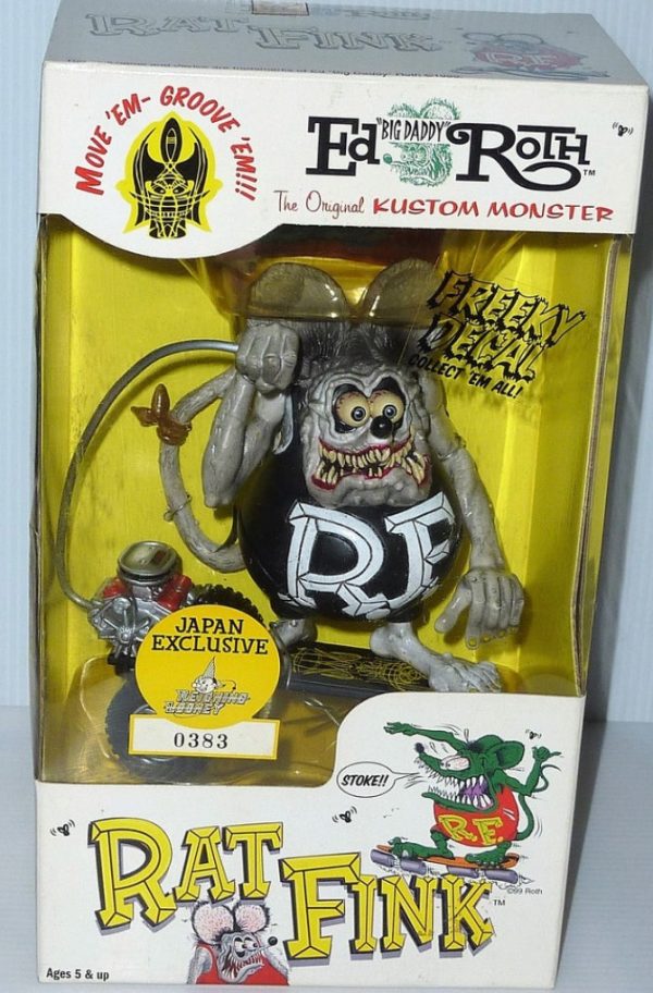 Ed Roth Big Daddy Rat Fink The Original Kustom Monster Japan Exclusive Black Ver 6  Vinyl Action Figure Sale