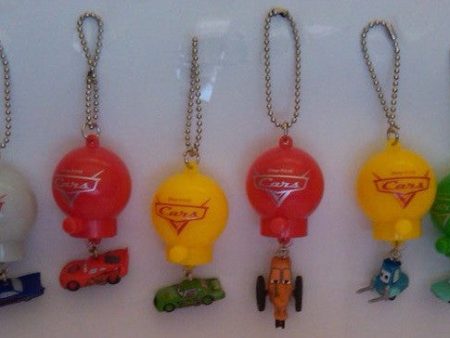 Yujin Pixar Cars Disney Characters Capsule World Gashapon 8 Light Up Strap Figure Set For Cheap