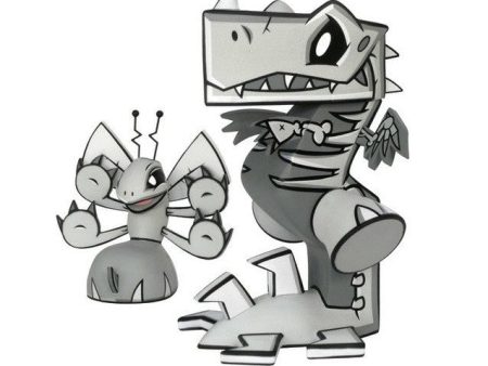 Analog Playset 2011 Joe Ledbetter Wrecks & Dazey Fossil Edition Monochrome Ver 7  Vinyl Figure For Sale