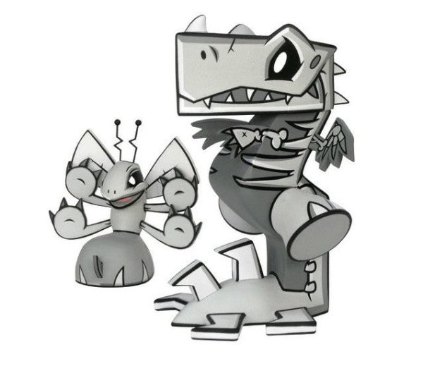 Analog Playset 2011 Joe Ledbetter Wrecks & Dazey Fossil Edition Monochrome Ver 7  Vinyl Figure For Sale