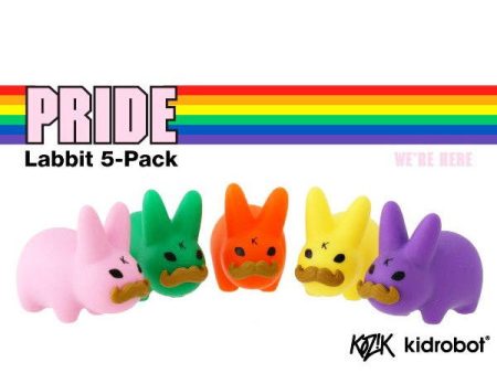 Kidrobot 2009 Frank Kozik Smorkin Labbit Pride 5 Pack 2  Vinyl Figure Set Fashion