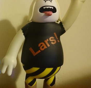 Amos Toys 2001 James Jarvis World Of Pain Lars OG White Ver 7  Vinyl Figure For Discount