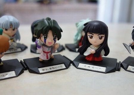 Bandai Inuyasha Gashapon 7 Mini Trading Collection Figure Set Used For Cheap