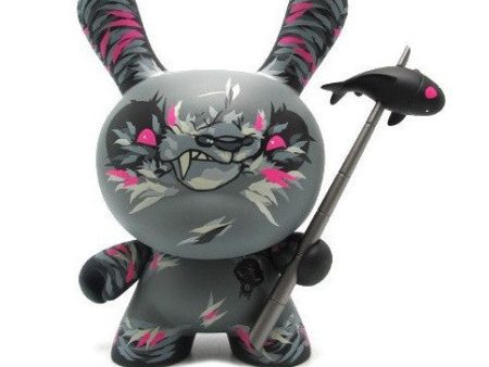 Kidrobot 2012 Angry Woebots Dunny Shadow Friend Angry Woebots Grey Ver 8  Vinyl Figure For Sale