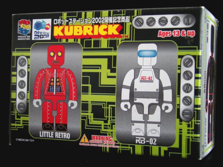 Medicom Toy 2002 Kubrick 100% Robot station Commemorative Items Little Retro RB-02 2 Figure Set For Cheap