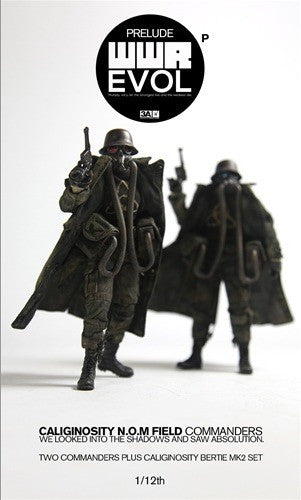 ThreeA 3A Toys Ashley Wood WWRp Evol Caliginosity N.O.M Field Commander 01 & 02 6  Vinyl Figure Set For Sale